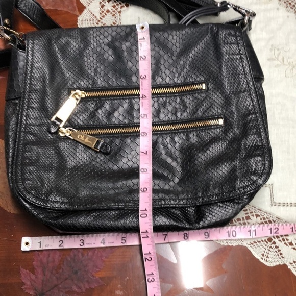 Cole Haan Python Reptile Black Crossbody Purse - Picture 6 of 12